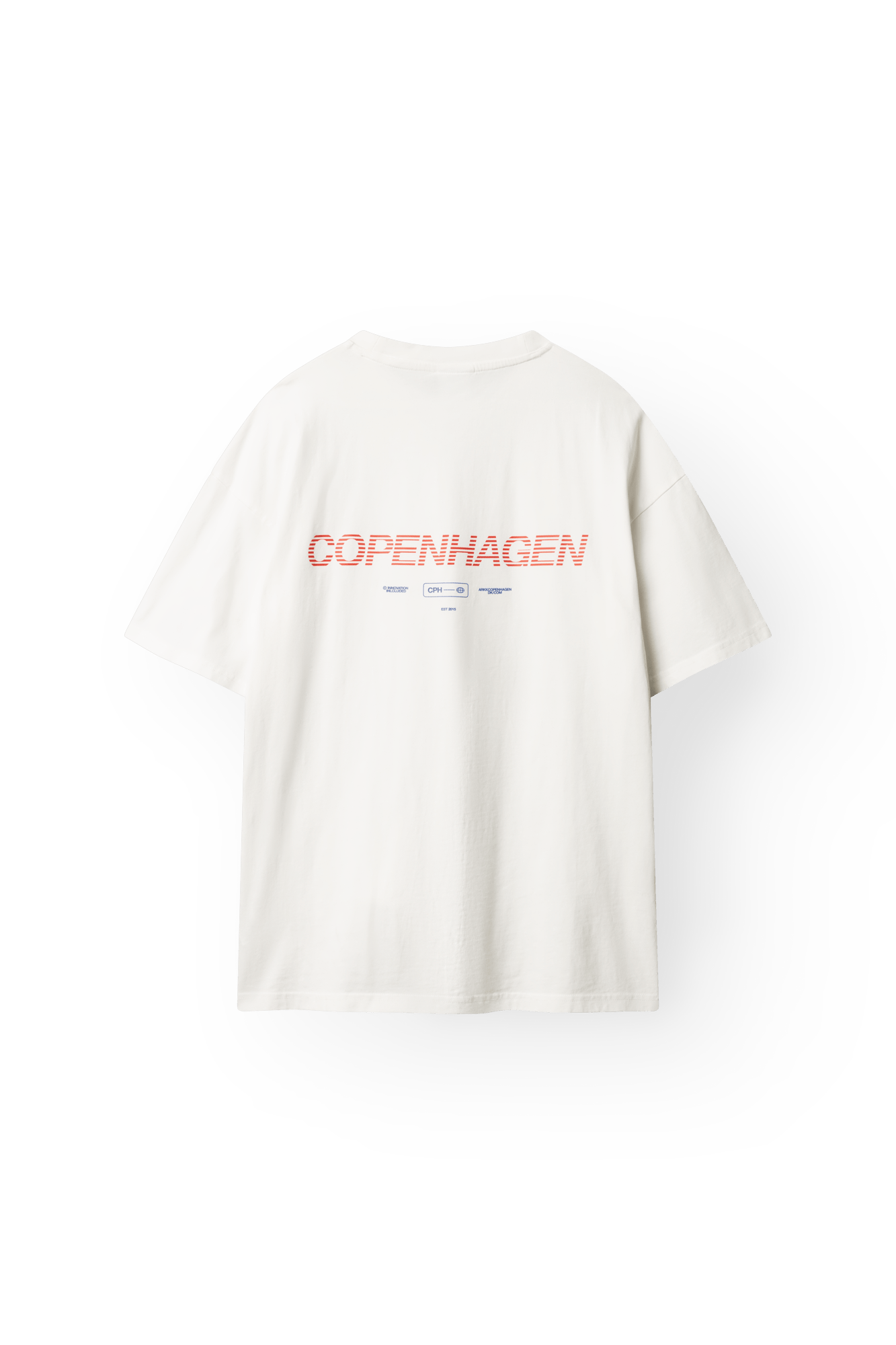 ARKK Apparel ARKK CPH Boxy Tee | Off White Solid Blue T-Shirt